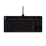 Logitech G PRO Mechanical Gaming Keyboard, Ultra Portable Tenkeyless Design, Detachable Micro USB Cable, 16.8 Million Color LIGHTSYNC RGB Backlit Keys