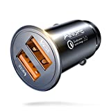 AINOPE USB Car Charger, 36W Super Fast 6A Fast Car Charger Adapter [All Metal] Mini USB Charger Quick Charge Compatible with iPhone 11 pro/11/ x/8, Note 9/Galaxy S10/S9