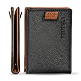 Valentines Day Gifts for Him Fiance Wallets for men Mens Slim Minimalistic Pocket Wallet Minimalist Bifold Credit Card Pull Tabs Money Clip Card ID Holder RFID Blocking gifts for guy Men Guy Friends