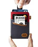 Ebax Denier Ballistic Nylon Wallets- Auto Pull Tab Minimalist Credit Card Holder with Cash & Key