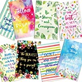 Motivational Lined Journal Inspirational Pockets Notebooks Cute Floral Notepads 8 Designs