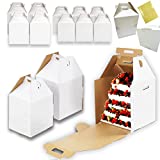 Tri-Handle Tall Cake Boxes With Handle in 2 Sizes / 10 Pack, 14x14x16 and 16x16x18 Inch Disposable Bakery Boxes Cake Caddy Carrier Container Transport Ideal For Large 16" and 18" Inch Tall Layer Tiered Cakes