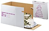 DecoPac Box Wedding Carrier for Tall Cakes-15 x 15 x 16 Inches, 15" x 15" x 16", White