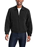 LONDON FOG Men's Auburn Zip-Front Golf Jacket (Regular & Big-Tall Sizes), Black, Large