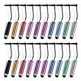 homEdge Universal Stylus Pen in Bulk, Set of 20 Packs Portable Stylus Pens with 3.5mm Jack, Compatible with All Device with Capacitive Touch Screen  10 Color