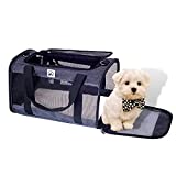 Peteeza Furry Cat Carriers Dog Carrier Pet Carrier for Small Medium Cats Dogs Puppies of 15 Lbs, TSA Airline Approved Small Dog Carrier Soft Sided, Collapsible Puppy Carrier