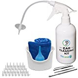 Ear Wax Removal Tool by Tilcare - Ear Irrigation Flushing System for Adults & Kids - Perfect Ear Cleaning Kit - Includes Basin, Syringe, Curette Kit, Towel and 30 Disposable Tips