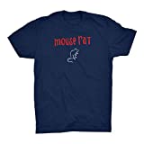 Parks and Recreation Inspired Mouse Rat Style Ringspun 4.3 oz Two-Sided Tee (Dark Navy, XXX-Large)