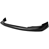 Front Bumper Lip Compatible With 2008-2015 Mitsubishi Evolution 10, V Style Black PU Air Dam Chin Diffuser Spoiler Body Kit by IKON MOTORSPORTS, 2009 2010 2011 2012 2013 2014