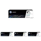 HP 202A | CF500A, CF501A, CF502A, CF503A | Toner Cartridge Bundle | Works with HP LaserJet Pro M254, M281cdw, M281dw | Black, Cyan, Magenta, Yellow