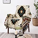 Y-PLWOMEN Throw Blanket for Couch Bed ,50"x70" Southwestern Woven Tassels Bed Throw Boho Decor Cozy Reversible Throw Blanket Multi-Function for Couch Sofa Bed Livingroom Outdoor Beach Travel Camping