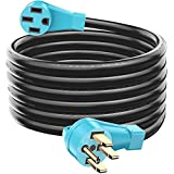 CircleCord 50 Amp 25 Feet RV/EV Extension Cord, Heavy Duty 6/3+8/1 Gauge STW Wire with Cord Organizer and Storage Bag, NEMA 14-50P Plug Suit for EV Charging and RV Trailer Campers, ETL Listed