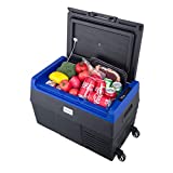 SetPower Portable Refrigerator Freezer, 21 Quart 12 Volt Car Freezer Refrigerator, DC 12/24V, AC 110/240V, Car Freezer With Wheels, Compressor Refrigerator For Travel, Camping, Road Trip, RV