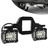 LED Work Light Pods,EBESTauto 4 Inch LED Light Bar with 2.5 Inch Towing Hitch Mount Brackets LED Bar for Truck Trailer SUV Pickup Fit Dual Led Off-Road Driving Light bar(FedEx,UPS)