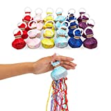 24 Pack Colorful Throw Streamers, No Mess Confetti Party Paper Crackers Poppers for Wedding, Birthday, Graduation