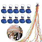 BEISHIDA 10Pack Streamers Popper Hand Throw Streamers No Mess Confetti Magic Paper Cracker for St.Patrick's Easter Celebration Birthday Propose Engagement Wedding Graduation Party Favors (Multi Color)