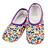 Snoozies Skinnies Lightweight Slippers | Cozy Slippers for Women | Travel Flats On The Go | Womens Slippers | Butterflies | Medium