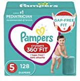 Diapers Size 5, 128 Count - Pampers Pull On Cruisers 360° Fit Disposable Baby Diapers with Stretchy Waistband, ONE Month Supply (Packaging May Vary)