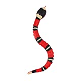 A/A Electric Snake Toy, Realistic Simulation Snake Toy Cat Interactive Toys, USB Electric Smart Sensing Snake Toy for Halloween Tricky Prank Props Pet Toy|39 cm