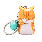Cat Keychain Charms, Key Ring Cute Key Chain Shy Chubby Kitten Trinket Bag Decor