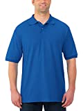 Jerzees Men's SpotShield Stain Resistant Polo Shirts (Short & Long, Short Sleeve-Royal Blue, 5X-Large