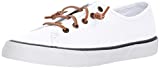 Sperry Womens Pier View Sneaker, White, 8.5