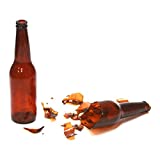 NewRuleFX Brand SMASHProps Breakaway Standard Beer or Soda Bottle Prop - Amber Brown Translucent - Amber Brown Translucent