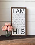 Flowershave357 I AM The Daughter of a King Wall Decor Framed Wood Sign Girls Room Decor Daughter of God I am a Child of God