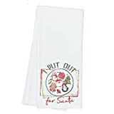I put out for Santa Funny Christmas Cookie Flour Sack Kitchen Towel Holiday Home Decor
