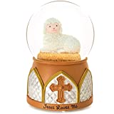 Jesus Snow Globe Music Box - Jesus Loves Me Musical Lamb Cross Precious Moments Religious Baptism Best Gift for Boys Girls Wife Girlfriends Kids Friend Easter Birthday Present