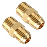 SUNGATOR Brass Tube Fitting, Half-Union, 3/8 in. Flare x 3/8 in. Male Pipe (2-Pack)