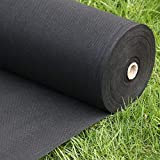 FLARMOR Pro Garden Landscape Fabric Heavy Duty - French Cloth Ground Cover One Roll 6x300 ft 1.8 oz