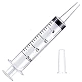 5 Pack 20ml Syringe, Large Plastic Syringe for Scientific Labs, Dispensing, Measuring, Watering, Refilling, Multiple Uses