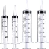 4 Packs Plastic Syringe with Measurement Oral Liquids Measuring Syringes Without Needle for Medicine Resin Epoxy Dispensing Watering Refilling