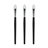 LORMAY 3 Pcs Silicone Eyeshadow and Lip Mask Makeup Brushes. Professional Tools for Applying Cream or Liquid Eye Shadows and Lip Colors
