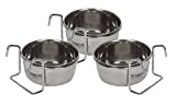 Stainless Steel 5 oz Hanging pet Bowl/Cup/Dish for Food and Water (3 Pack)