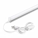 Barrina LED T5 Integrated Single Fixture, 4FT, 2200lm, 6500K (Super Bright White), 20W, Utility Shop Light, Ceiling and Under Cabinet Light, Grow Light with Built-in ON/Off Switch