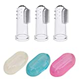 Baby Finger Toothbrush for Training Teething - Infant & Toddles & Lids Teeth Brush Soft Babies Toothbrushes Oral Cleaning Massager to Train Your Child Healthy Oral Habits -3 PCS