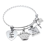 Jesse Janes Jewelry | Quinceañera Birthday Crown Charm Bracelet, Recuerdos de 15 Quinceañera, 15th Birthday Gift for Teenager, Mis Quince Años Dream Big Bracelet, Sweet 15 Birthday Gifts