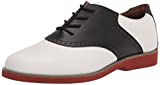 School Issue Women's Upper Class Oxford,White/Black,6 M US