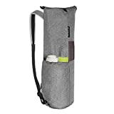Explore Land Oxford Yoga Mat Bag with Breathable Mesh Window and Large Pocket (Fits 1/4Inch Yoga Mat, Grey)
