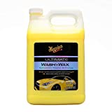 Meguiar's Ultimate Wash and Wax, Car Wash and Car Wax Cleans and Shines in One Step - 1 Gallon Container