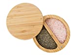 Relative Foods 2 Compartment Bamboo Duet; Set includes Himalayan Pink Salt and Pepper