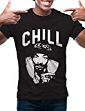 Swag Point Hip Hop T-Shirt - Funny Vintage Street wear Hipster Parody (M, Snoop CHILL-BLK)