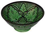 Treasures Of Morocco Ceramic Bowls Moroccan Handmade Serving Bowl Aqua 8" in diameter