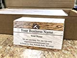 Handyman, Carpenter, Remodeling, Construction Business cards, 500pcs -UV coated front, Matte Finishing back, 16pt cover stock(129 lbs. 350gsm-Thick paper),Wood Panel Card
