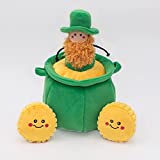 ZippyPaws Holiday Burrow Interactive Dog Toys - Hide and Seek Dog Toys and Puppy Toys, Colorful Squeaky Dog Toys, and Plush Dog Puzzles, St. Patrick's Day - Pot of Gold