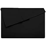 LiveComfort Flat Sheet, King Size Extra Soft Brushed Microfiber Flat Black Sheet, Machine Washable Wrinkle-Free Breathable (Black, King)