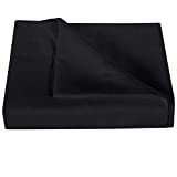 NTBAY Microfiber King Bedding Flat Sheet, Ultra Soft and Wrinkle, Fade, Stain Resistant Top Sheet, Black