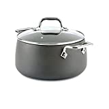 All-Clad E7854464 HA1 Hard Anodized Nonstick Dishwaher Safe PFOA Free Soup Stock Pot Cookware, 4-Quart, Black